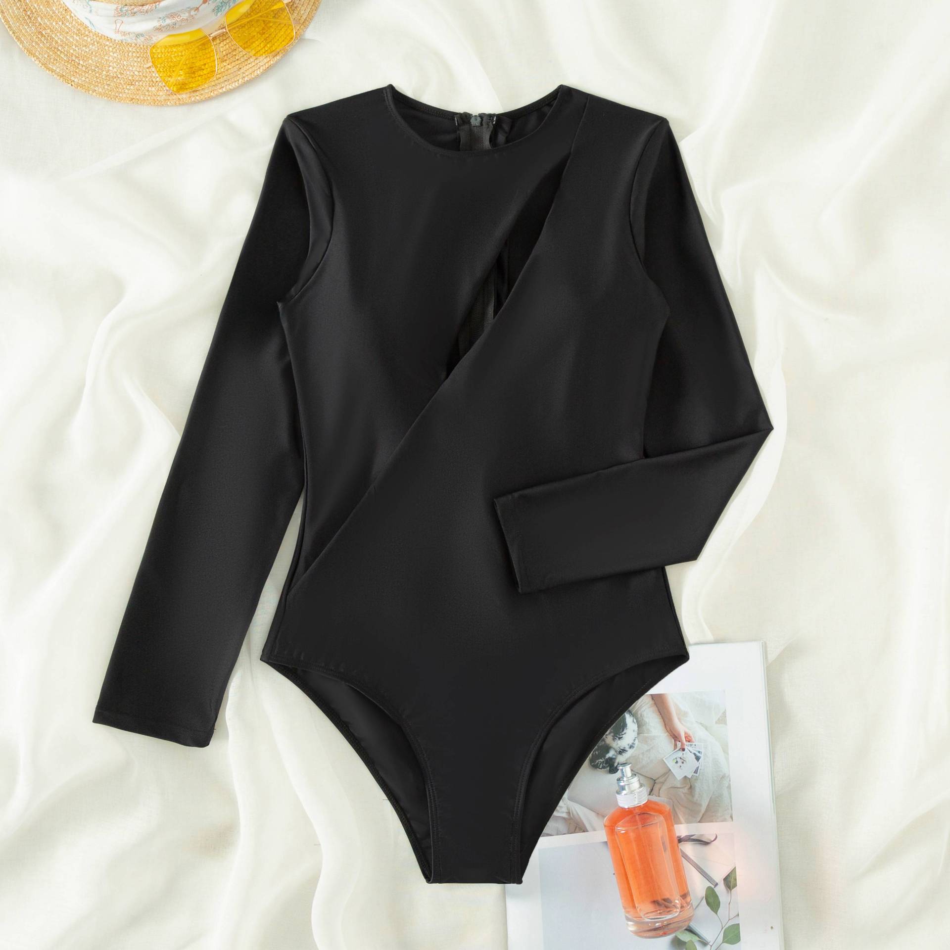 Clothing One Piece Swimsuit Women Long Sleeve Swimsuit Surfing Beach Vacation Bella Mia