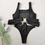 Bikini Sexy Metal Buckle One Piece Swimsuit Bikini Bella Mia