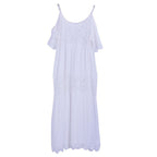 Rayon Stitching Lace Embroidery Beach Cover up Sexy Sling Dress Seaside Bikini Cover Bella Mia