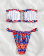 Bikini Swimsuit Sexy Tube Top Printed Three Point Bikini Swimsuit Bella Mia