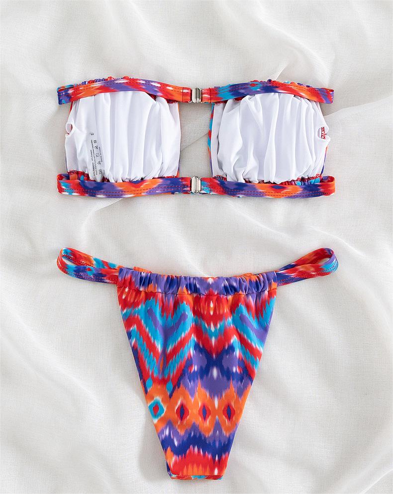 Bikini Swimsuit Sexy Tube Top Printed Three Point Bikini Swimsuit Bella Mia