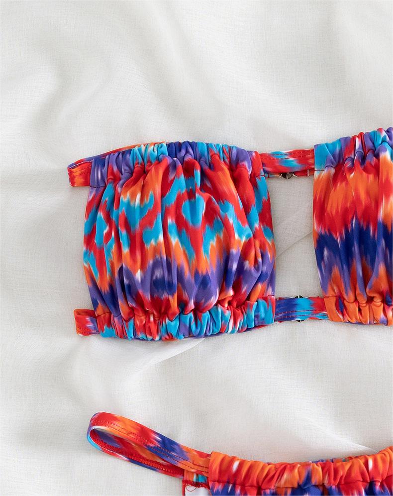 Bikini Swimsuit Sexy Tube Top Printed Three Point Bikini Swimsuit Bella Mia