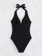 One Piece Swimsuit Women One Piece Halter Sequined Sexy Backless Bikini Swimsuit Bella Mia