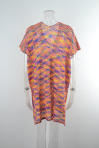 Blouse Summer Rainbow Stitching Hollow Out Cutout Loose Bikini Beach Shirt Knitwear Bella Mia