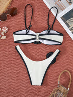 Bikinx Color Blocking 3d Flower Design Sexy Two Piece Swimsuit Bella Mia