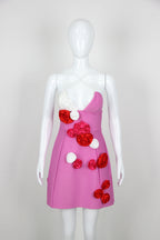 Autumn Winter Pearl Suspender Slimming Floral Bandage One Piece Dress Sexy Short Bandage Dress for Women Bella Mia