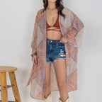 Women Bohemian Loose Casual Kimono Blouse Bella Mia