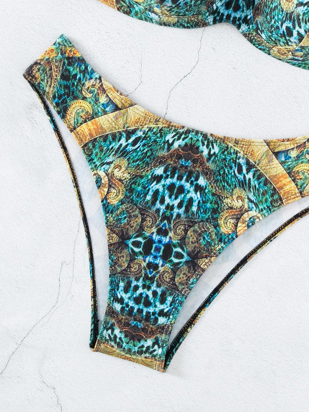 Bikini Gathering Steel Bracket Tribal Totem Printed Sexy Bikini Swimwear Bella Mia