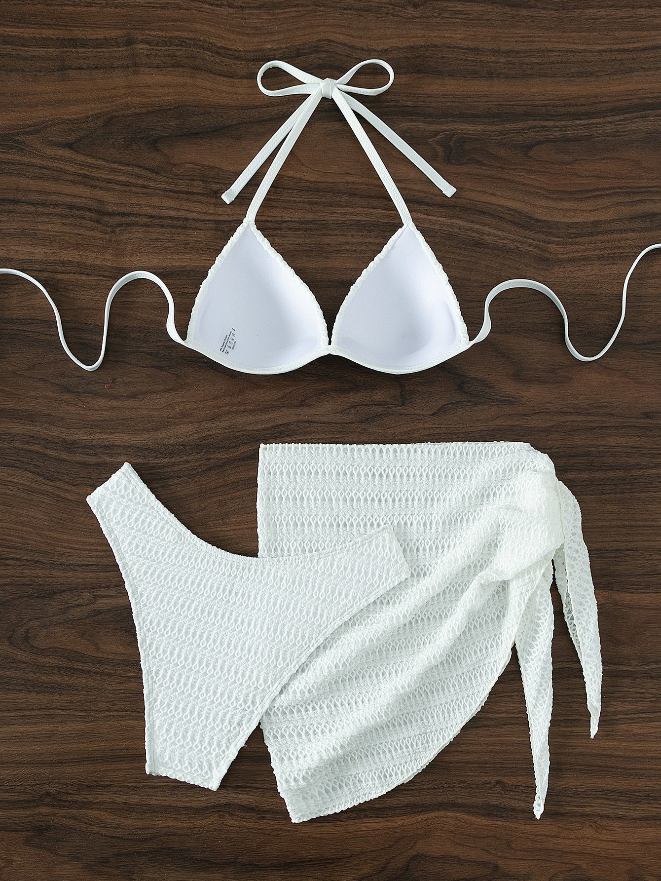White Halter Sexy Bikini Swimsuit Swimsuit Women Three Point Bikini Bella Mia