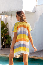 Summer Women Clothing Beach Shirt Loose Multicolor Beach Cover Up Vacation Sun Protection Clothing Bella Mia