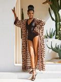 Rayon Printed Beach Cover up Sexy Cardigan Loose Vacation Sun Protection Shirt Beach Cover Up Bella Mia