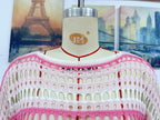 Spring Summer Women Hollow Out Cutout Striped Stitching Sexy Pullover Women Knitwear Bella Mia