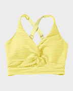 Textured Knot-Front High-Waisted Bikini Set SheCurve