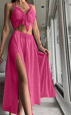Beach Cover Up Sexy Dress Beach Two Piece Set Seaside Vacation Strap Skirt Set Women Bella Mia