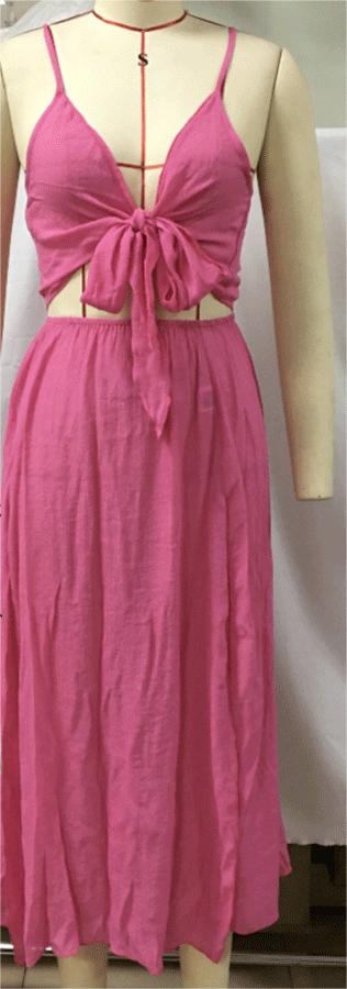 Beach Cover Up Sexy Dress Beach Two Piece Set Seaside Vacation Strap Skirt Set Women Bella Mia