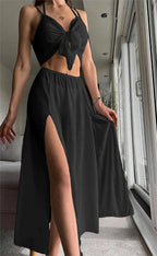 Beach Cover Up Sexy Dress Beach Two Piece Set Seaside Vacation Strap Skirt Set Women Bella Mia