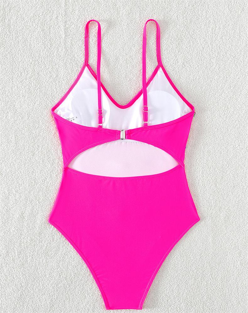 African One Piece Swimsuit Women Solid Color Tassle Strap Swimming Swimsuit Bella Mia