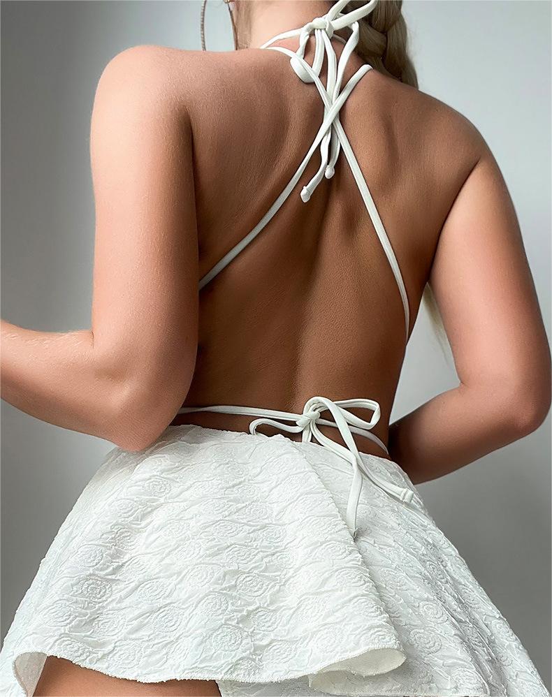 One Piece Swimsuit Women Halter Sexy Backless Strap Swimming Suit Bella Mia