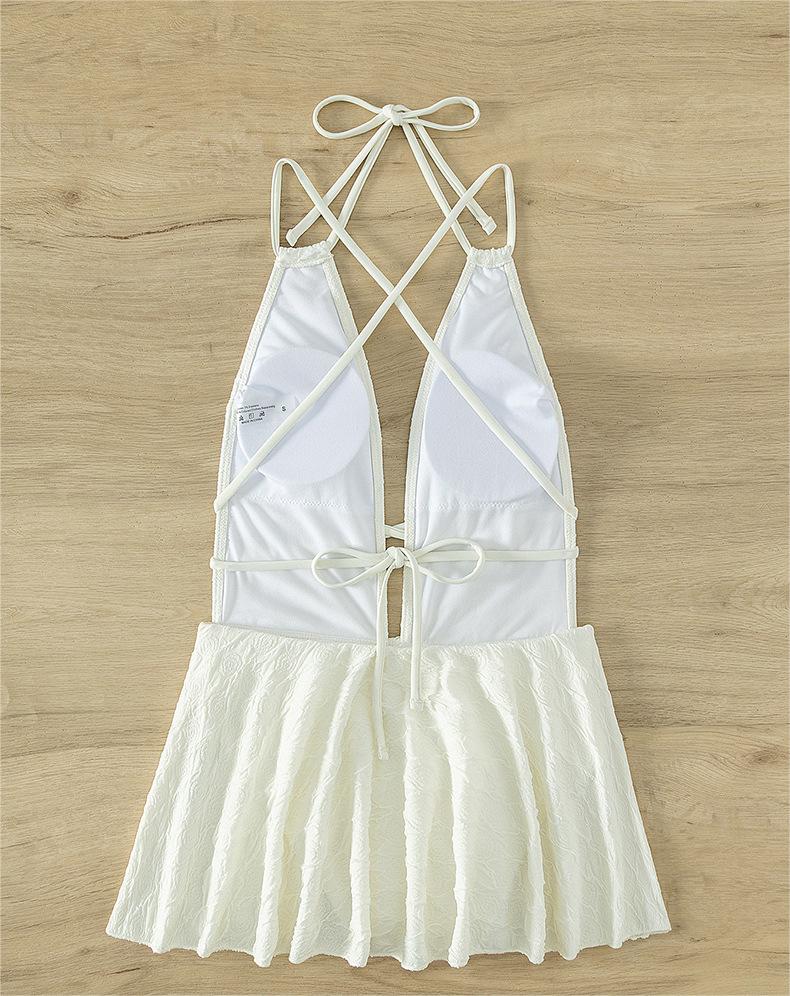 One Piece Swimsuit Women Halter Sexy Backless Strap Swimming Suit Bella Mia