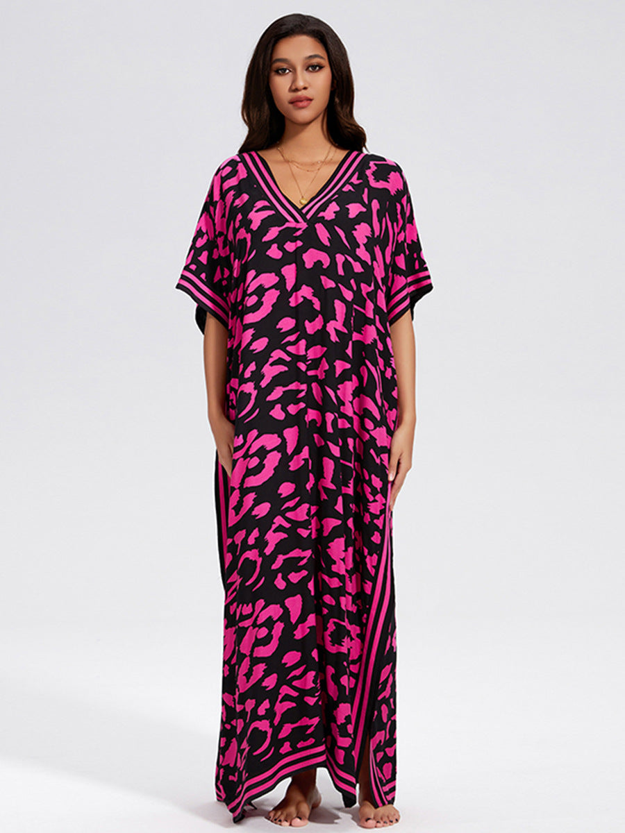 Rayon Vacation Loose Robe Beach Sun Protection Blouse Seaside Dress Women Swimsuit Outerwear Bella Mia