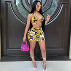 Women Clothing Spring Summer Color Pattern Printed Swimsuit Set Bella Mia