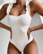 Women Bikini Solid Color Stringy Selvedge Shoulder Strap Sexy Swimsuit Bella Mia