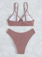 Bikini Swimsuit Sexy Bikini Solid Color V Shaped Pants Swimsuit Bella Mia