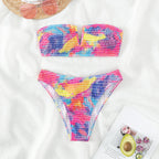 Bikini Swimsuit Tube Top High Waist Smocking Bikini Swimsuit for Women Bella Mia