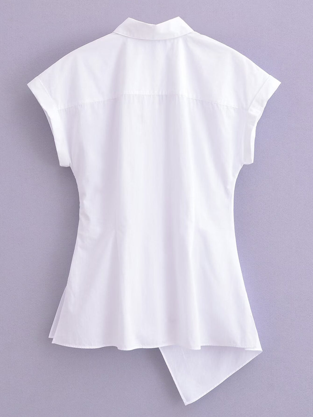 Spring Summer Type Elegant Retro Design Lace up White Shirt Poplin Shirt Women Tops Bella Mia