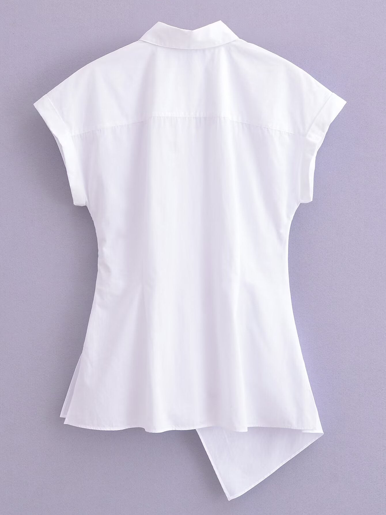 Spring Summer Type Elegant Retro Design Lace up White Shirt Poplin Shirt Women Tops Bella Mia