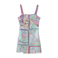 Spring Women Street Printed Slit Short Suspender Dress Bella Mia