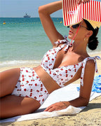Bikini Sexy Fruit High Waist Bikini Bow Lace Up Swimsuit Bella Mia