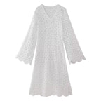 Spring Women Clothing Lace Embroidery Slim Fit Maxi Dress Women Bella Mia