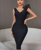 Bandage Dress Evening Dress Bandagedress Dress Women Sexy V neck Ruffled Backless Ceremony Bella Mia