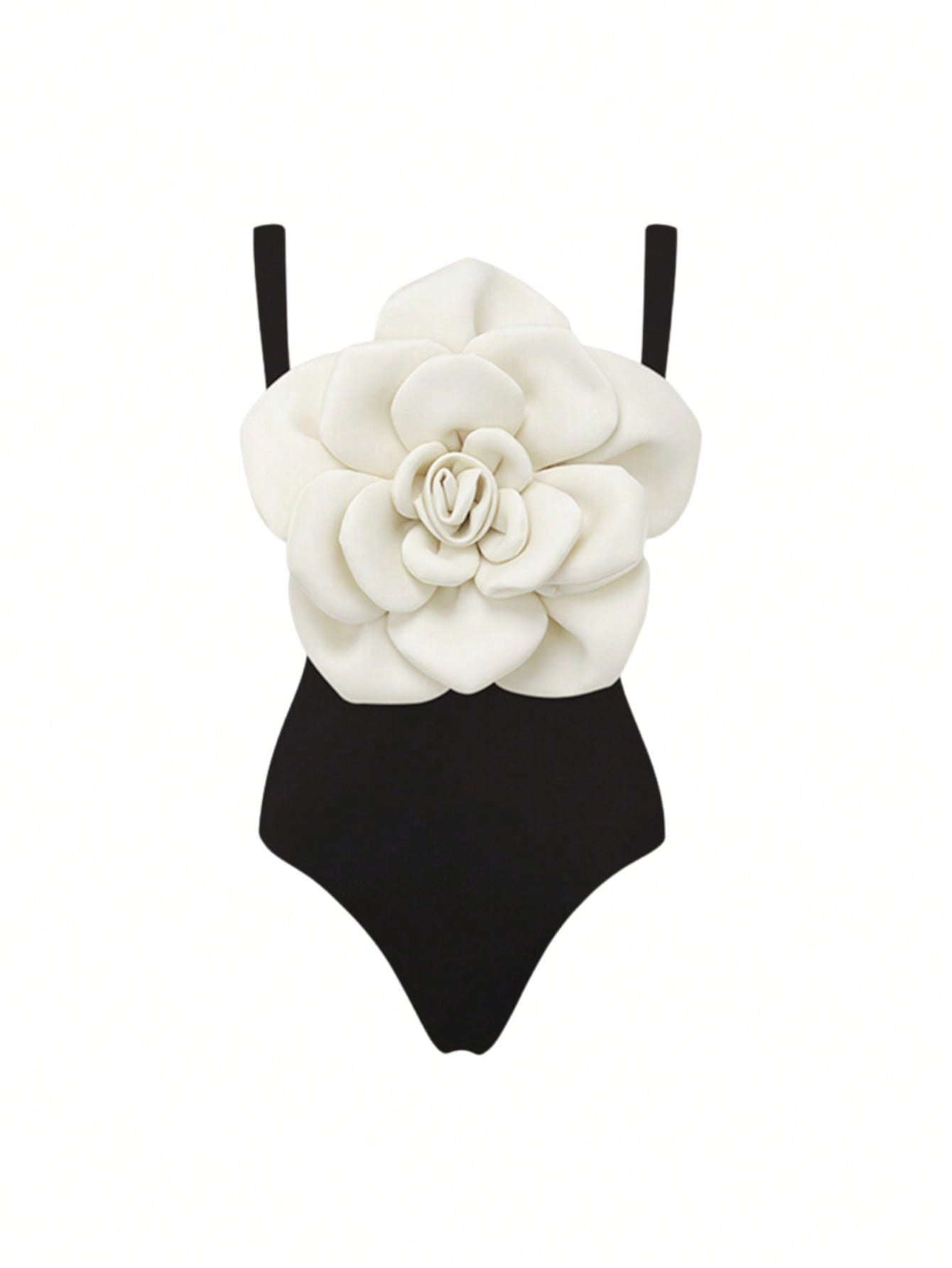 Bikinx Contrast Color Flower Decor Sexy One Piece Swimsuit And Skirt Cover Up Bella Mia