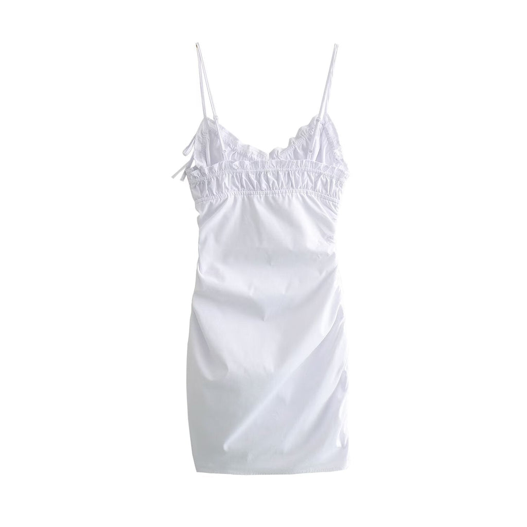 Women Clothing Sexy Sexy Pleating Strap Dress Women Summer Sweet Niche Hip Dress Bella Mia