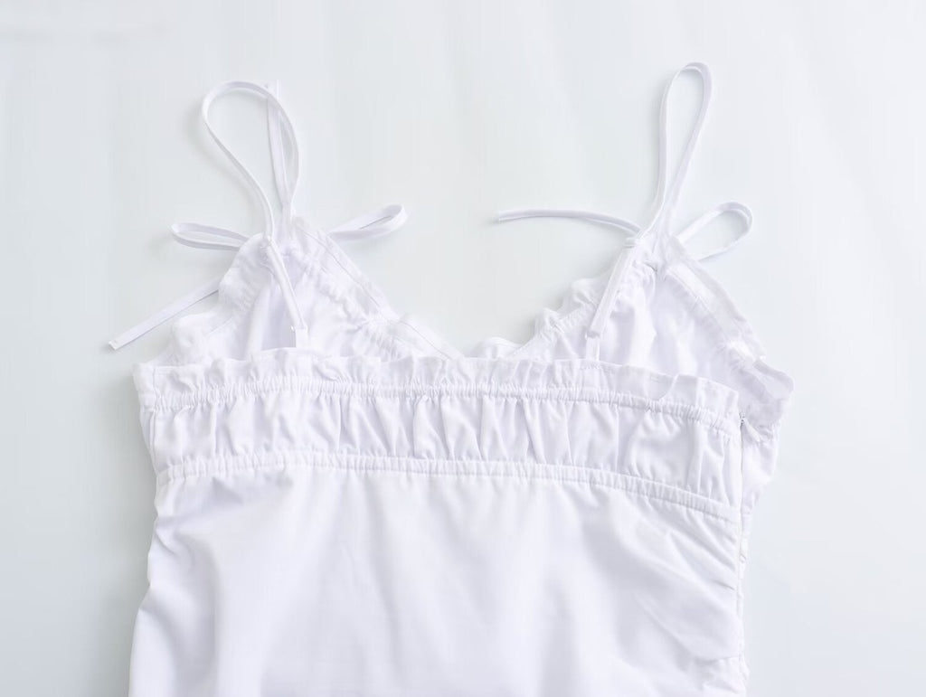 Women Clothing Sexy Sexy Pleating Strap Dress Women Summer Sweet Niche Hip Dress Bella Mia