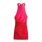 Summer Women Clothing Sexy Sexy Backless Lace up Silk Net Dress Bella Mia