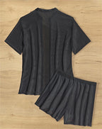 Black Cutout Blouse Split Boxers Bikini Beachwear Women Blouse Swimsuit Bella Mia