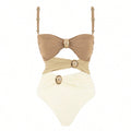 Bikinx Hollow Out Round Buckle Decor Three Color Sexy Monokini Bella Mia