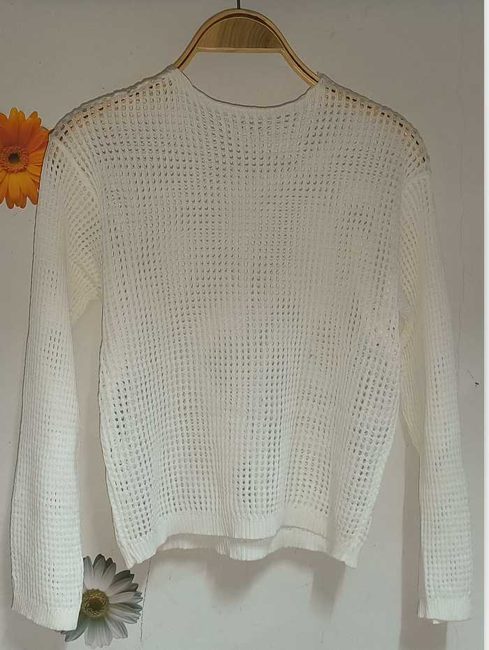 Women Summer Crocheted Solid Top Crochet hook Bella Mia