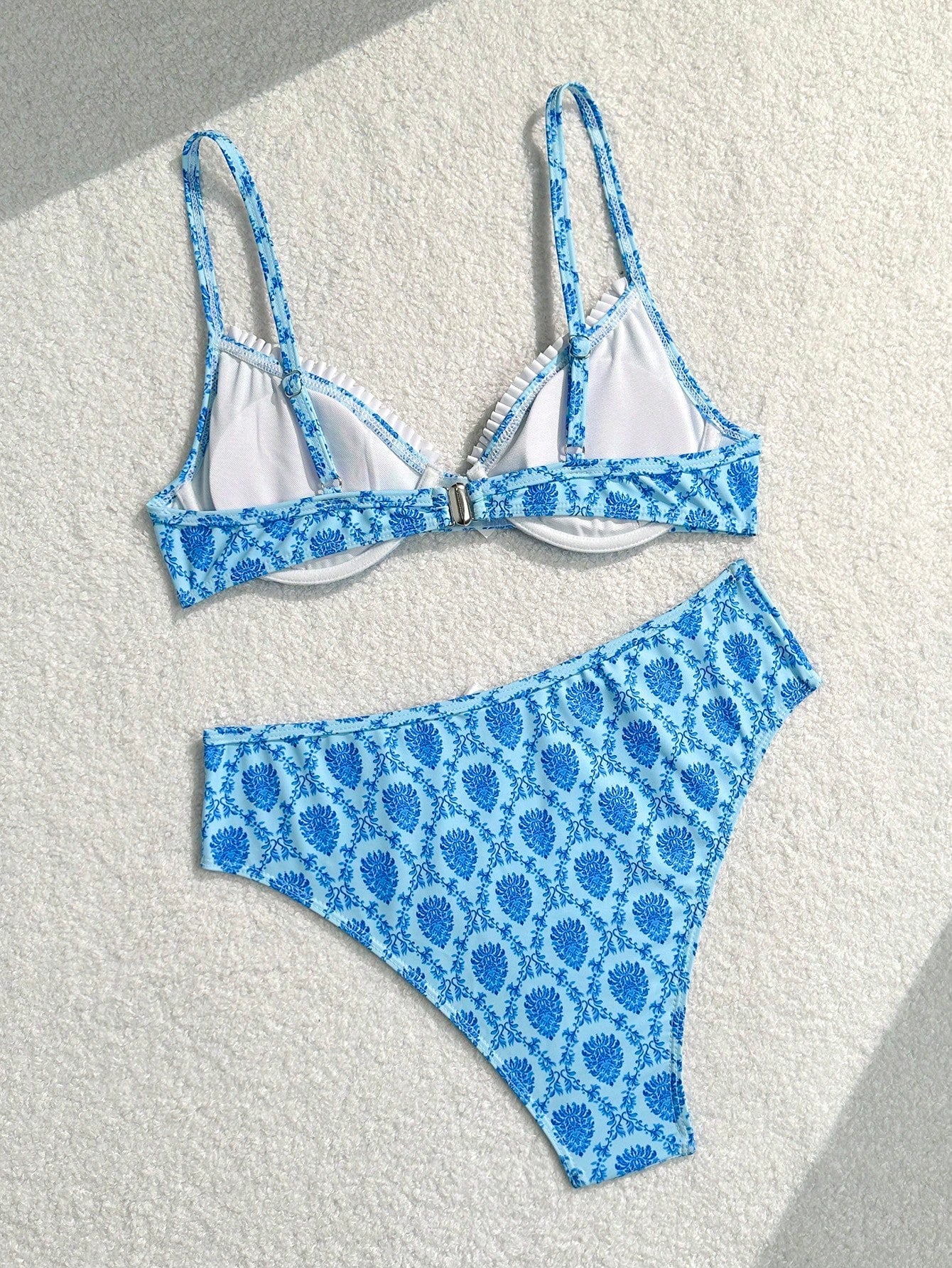 Bikinx Floral Printed Spliced Flounce Trim Women Bikini Set For Vacation Bella Mia