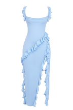 Women Clothing Summer Autumn Sexy Wooden Ear Stitching Split Dress Bella Mia