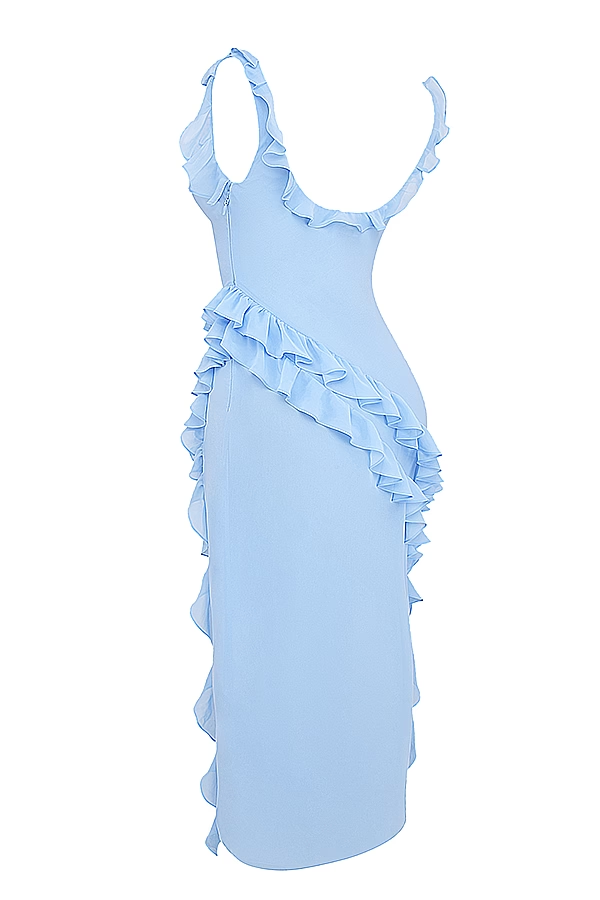 Women Clothing Summer Autumn Sexy Wooden Ear Stitching Split Dress Bella Mia