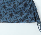 Women Pleated Sexy Mesh Floral Print Dress Bella Mia