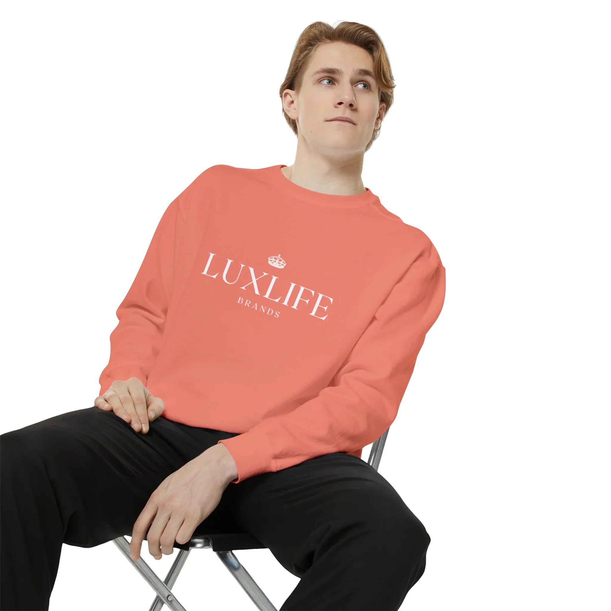 Luxlife Brands Garment-Dyed Sweatshirt Printify