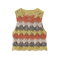 Summer Women Clothing Street Casual Hollow Out Cutout Round Sleeveless Knitwear Bella Mia