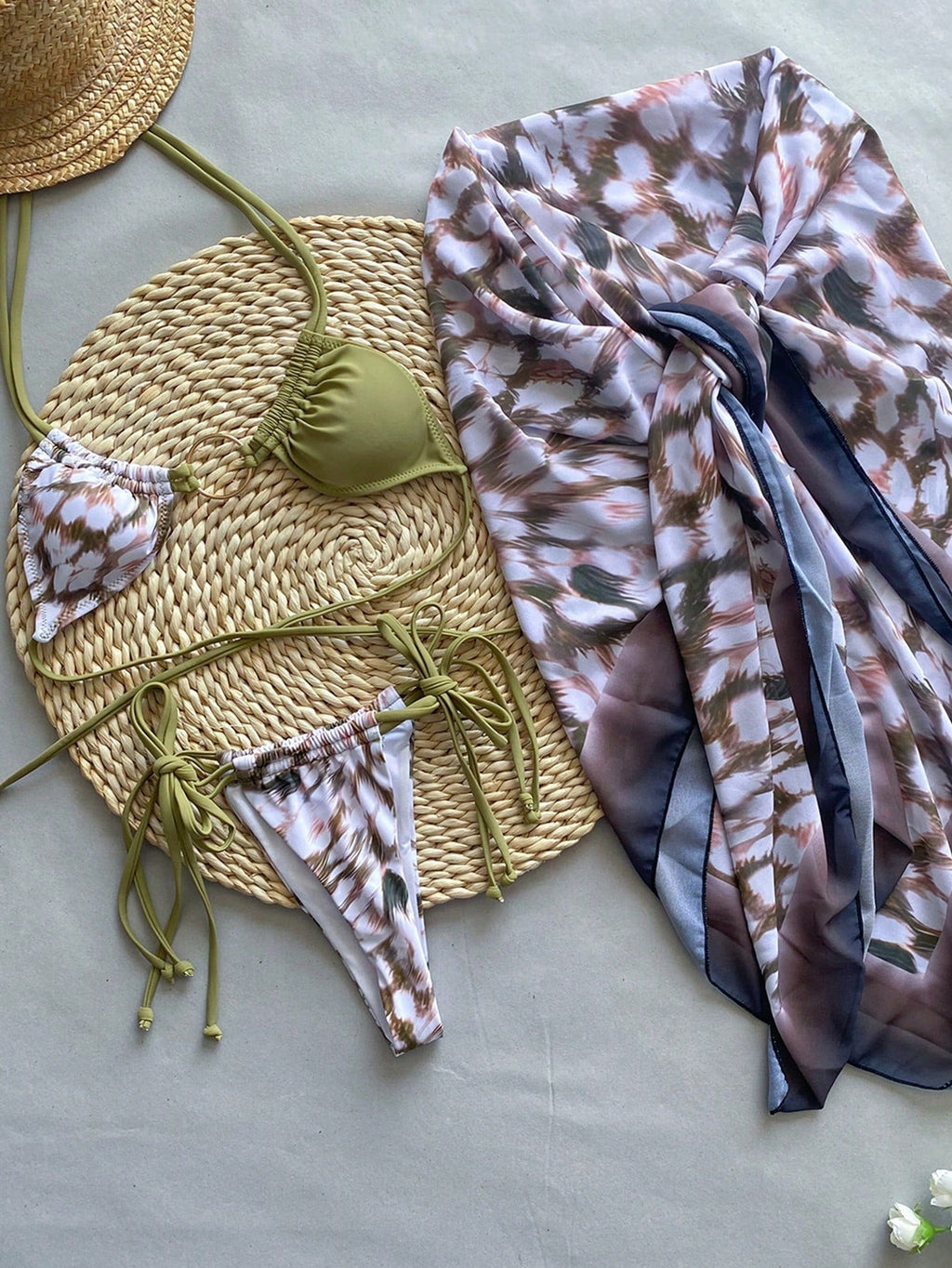 Bikinx Women Leopard Print Sexy Bandage Bikini Swimwear Set With Skirt 3pcs Bella Mia