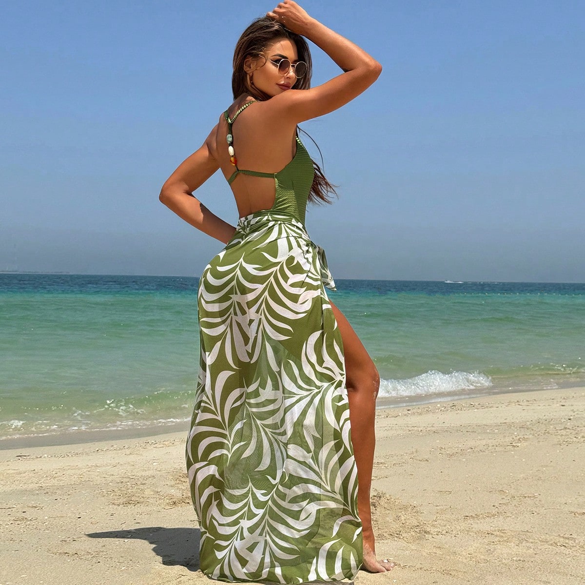 Bikinx Sexy One Piece Swimsuit And Printed Skirt Two Piece Set Bella Mia