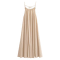 Summer Solid Rbeaded Decoration Dress Women